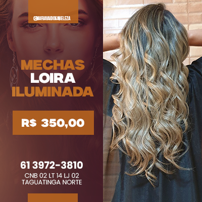 mechas loiro iluminada